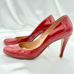 Salvatore Ferragamo Red Patent Leather High Heels Pumps Sz 6.5 B
